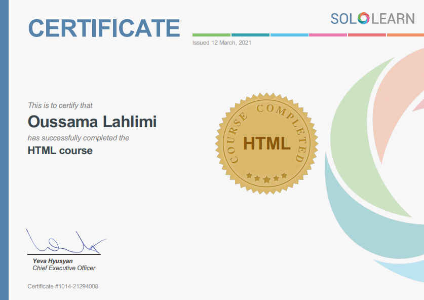 HTML oussama lahlimi